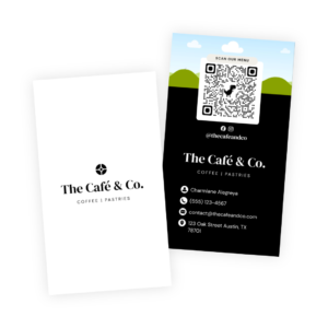 Café Business Card 5 - Portrait (2 × 3.5 in)